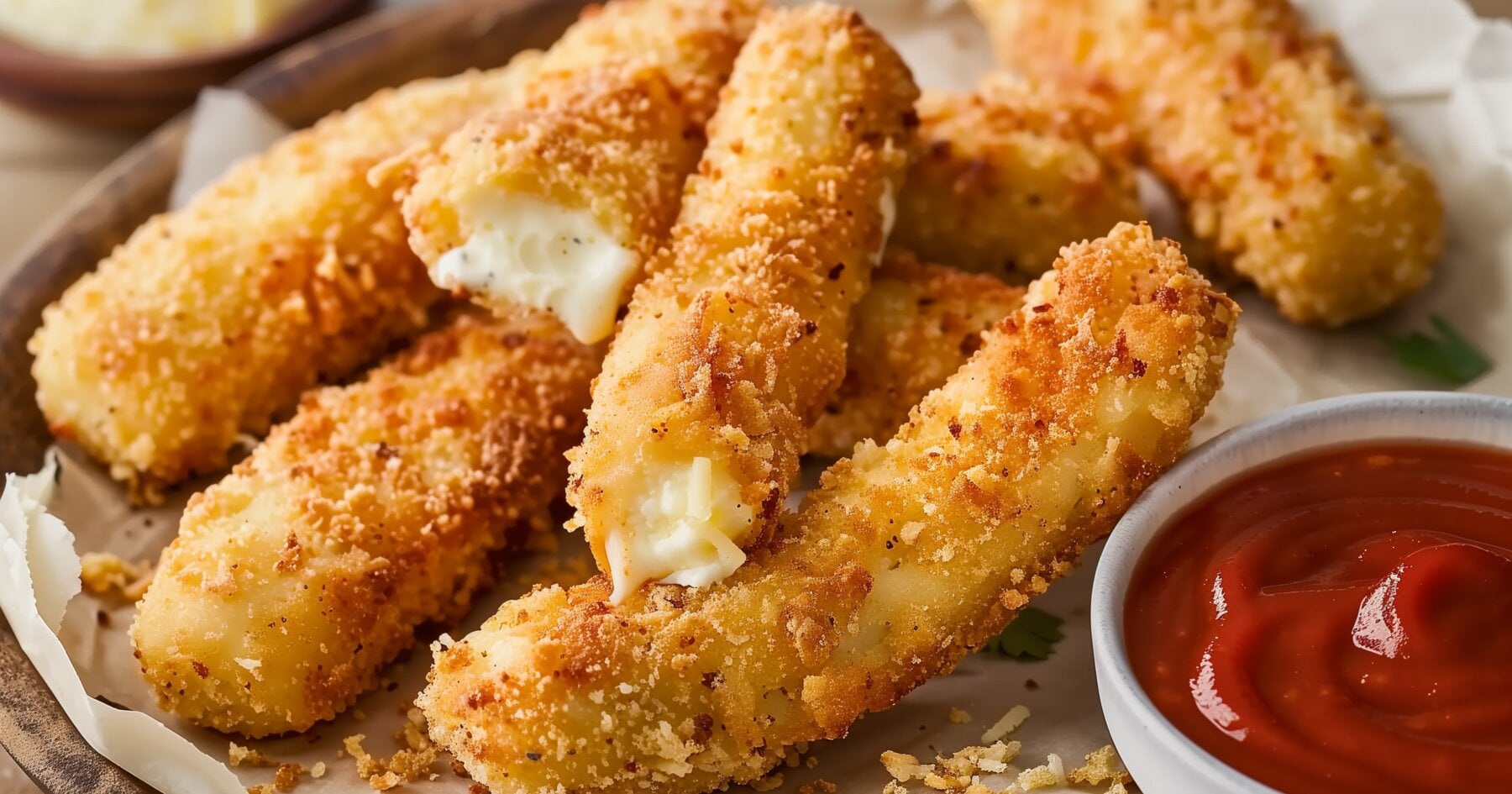 Airfryer Mozzarella Sticks recept eetse